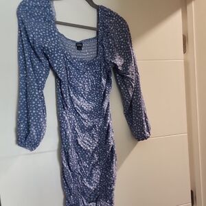 Blue Floral Women's Dress